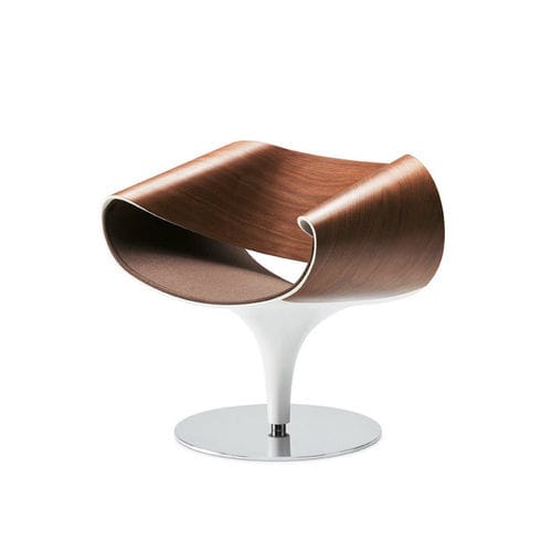 Poltrona design originale - PERILLO - Züco - in pelle / in acciaio / in legno
