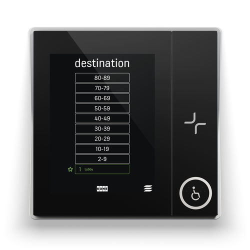 Tastiera di controllo per controllo accessi - KONE - per controllo di ascensori / a muro / professionale