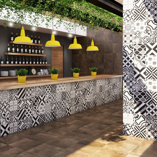 Piastrella in ceramica - CEMENTINE - Interceramic - smaltata / da interno / da parete