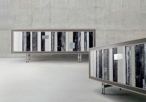 Credenza contemporanea - A-614  - Dale Italia - in legno / grigia / nera
