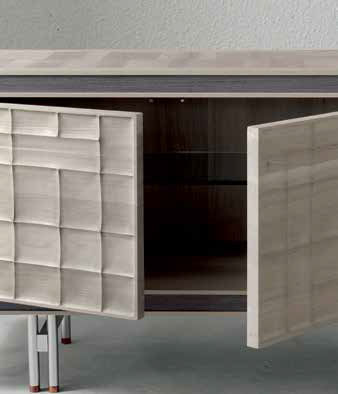 Credenza contemporanea - A-613  - Dale Italia - in legno / marrone / beige