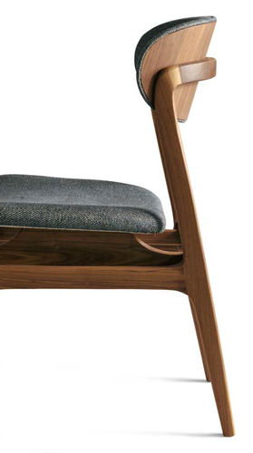 Sedia contemporanea - C-145 - Dale Italia - da interno / in noce / in tessuto