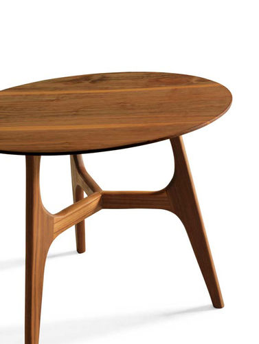 Tavolino basso contemporaneo - H-122  - Dale Italia - in legno / rotondo / per uso residenziale