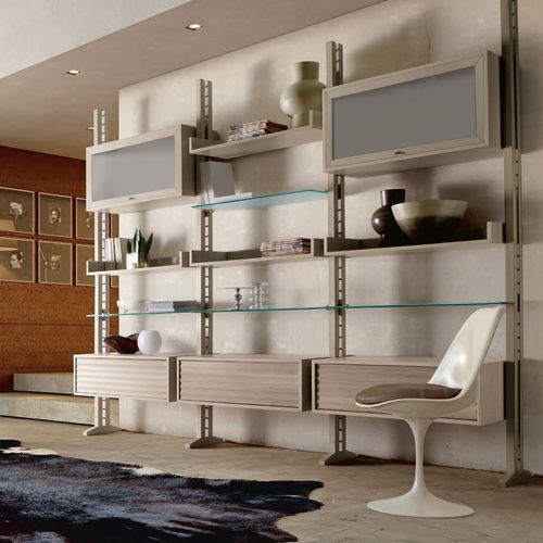 Scaffale modulare - E-602  - Dale Italia - contemporaneo / in legno / in vetro