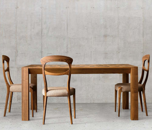 Sedia contemporanea - C-143  - Dale Italia - in tessuto / con supporto in legno / imbottita