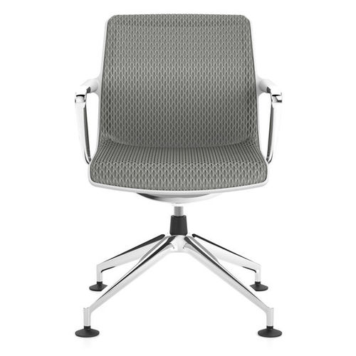 Sedia visitatore contemporanea - UNIX  - vitra USA - da interno / in tessuto / in alluminio lucido