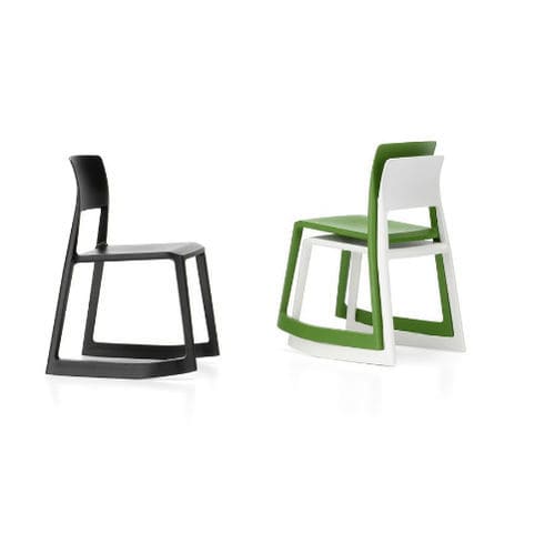 Sedia visitatore contemporanea - TIP TON - vitra USA - da interno / in plastica / con supporto in