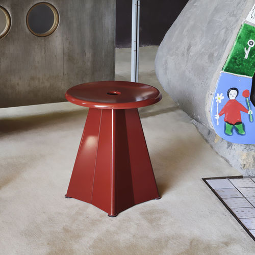 Sgabello contemporaneo - vitra USA - in metallo / con supporto in metallo / con base centrale