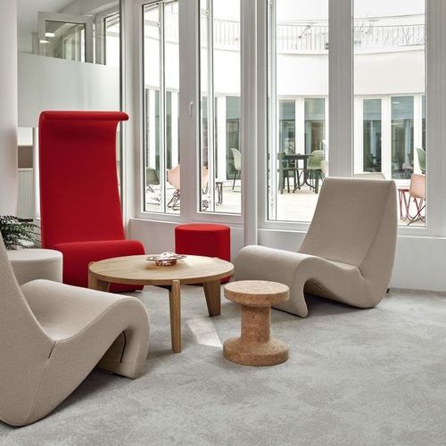 Chauffeuse design originale - AMOEBE - vitra USA - in tessuto / in schiuma di poliuretano / in alluminio