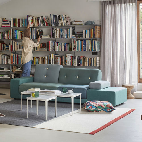 Divano compatto - POLDER  - vitra USA - contemporaneo / in tessuto / blu