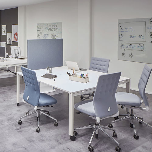 Sedia da ufficio contemporanea - ID TRIM - vitra USA - da interno / in tessuto / in pelle