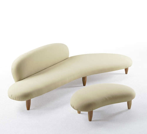 Divanetto imbottito contemporaneo - FREEFORM  - vitra USA - in tessuto / con supporto in legno / in legno