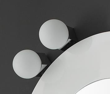 Applique contemporanea - MOON - IKEBE DISEÑOS, S.L.L. - in metallo cromato / tonda / per stanza da bagno