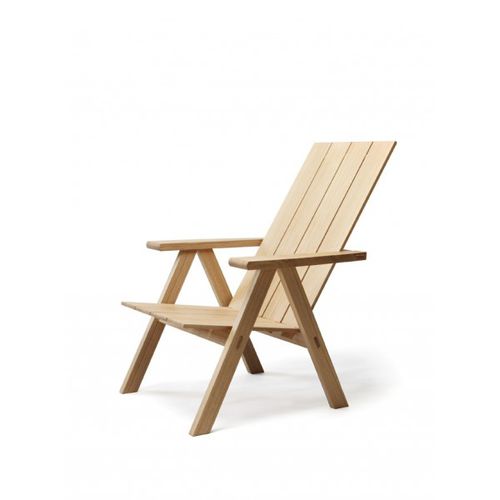 Poltrona contemporanea - ARKIPELAGO KVTT3 - Nikari - in rovere / con poggiapiedi / da giardino