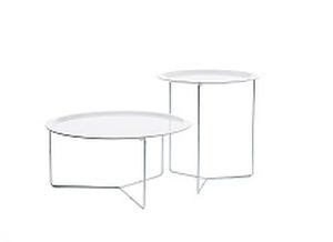 Tavolo d'appoggio contemporaneo - BAILEY - David design - in legno laccato / rotondo / per uso residenziale