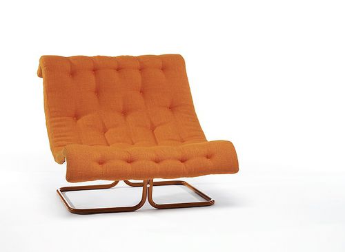 Poltrona contemporanea - TOAD - David design - in pelle / a slitta