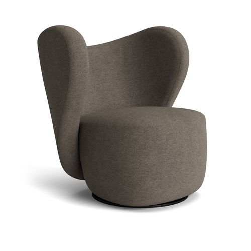 Poltrona contemporanea - BIG - NORR11 - in tessuto / in legno compensato / grigia