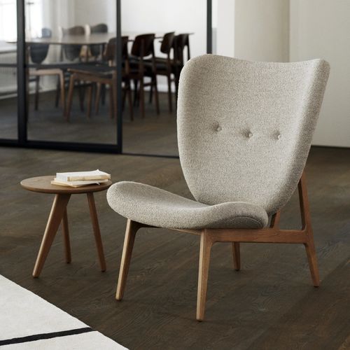 Poltrona contemporanea - ELEPHANT - NORR11 - in pelle / in rovere / imbottita