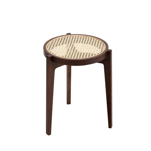 Sgabello contemporaneo - LE ROI - NORR11 - in rattan / con supporto in quercia / con 3 piedi