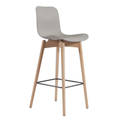 Sedia alta contemporanea - LANGUE - NORR11 - da interno / in plastica / con supporto in faggio