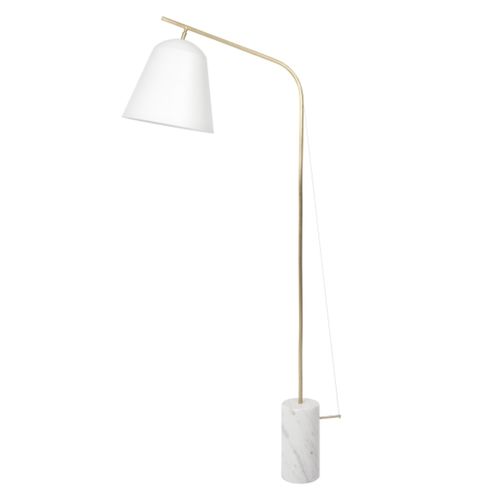 Lampada da terra - LINE TWO - NORR11 - in alluminio / in ottone lucidato / in marmo