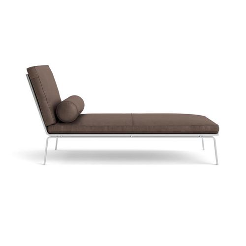 Chaise longue contemporanea - MAN - NORR11 - in tessuto / in pelle / in acciaio inossidabile