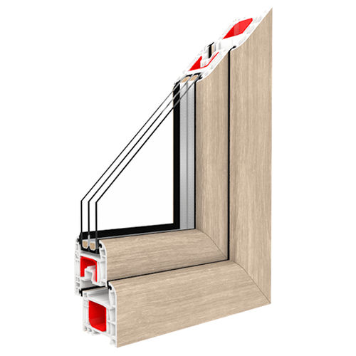 Finestra in PVC - IGLO LIGHT - drutex - ad anta ribalta / a tripli vetri / a taglio termico