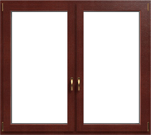 Finestra in legno - DUOLINE - drutex - in alluminio / ad anta ribalta / a tripli vetri