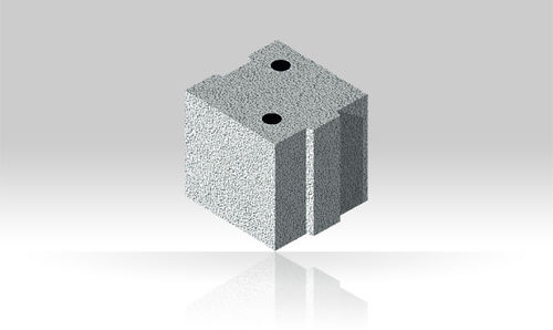 Blocco di calcestruzzo pieno - Normaplan - BISOTHERM - per muro divisorio / tagliafuoco