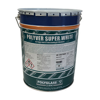 Pittura di protezione - POLYVER SUPER WHITE - Polyglass Spa - da esterno / per tetti / per legno