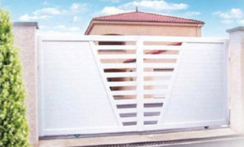 Cancello battente - PB108/PB208 - AGM - in alluminio / a lamelle / per uso residenziale
