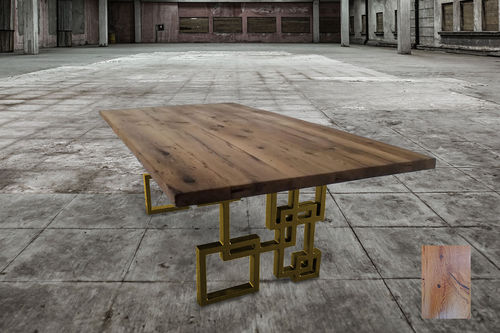 Tavolo da pranzo contemporaneo - WAGNER: 24002 - OVATION Paris - in legno / con supporto in metallo laccato / con supporto in ottone