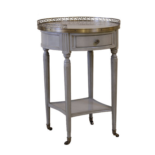 Tavolo d'appoggio in stile Luigi XVI - BOUILLOTTE : RÉF. 14545 - OVATION Paris - in legno / in ottone / con supporto in legno