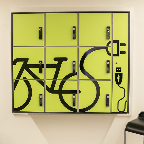 Armadietto spogliatoio in alluminio - powerBox - KEMMLIT-Bauelemente GmbH - in laminato / per edifici pubblici / per impianto sportivo