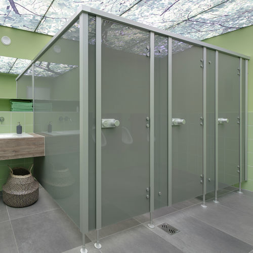Cabina per bagni pubblici in vetro temprato - cronus GL - KEMMLIT-Bauelemente GmbH - per toilette / per edifici pubblici