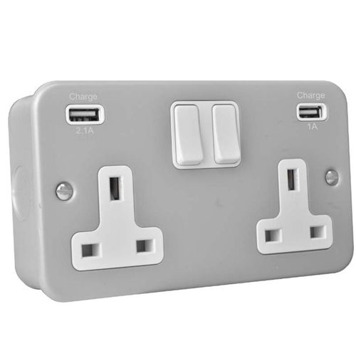Presa USB - Metalclad - Hamilton Litestat - doppia / da parete / da incasso