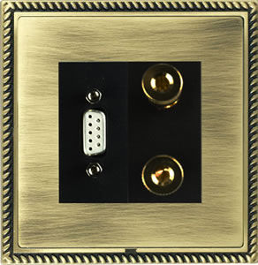 Presa multimediale - LINEA-GEORGIAN CFX® - Hamilton Litestat - tripla / da parete / da incasso