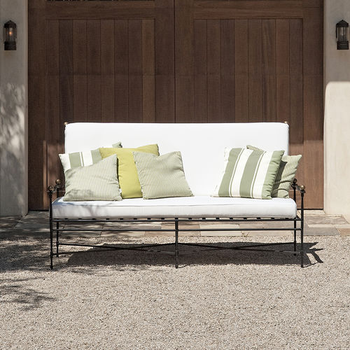Divano classico - AMALFI  - JANUS et Cie - da giardino / bianco / con supporto in acciaio inossidabile