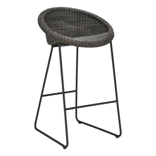 Sgabello da bar contemporaneo - GIGI II  - JANUS et Cie - con supporto in alluminio / contract / da giardino