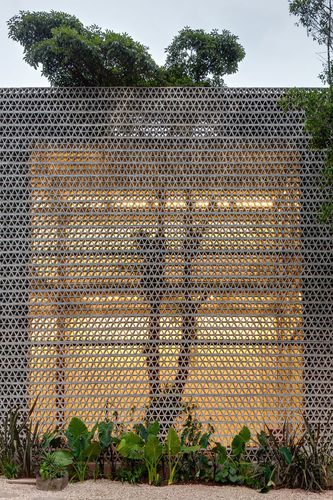 Facciata continua in pannelli - SEABREEZE - ABIYA Mashrabiya - in metallo / decorativa / perforata