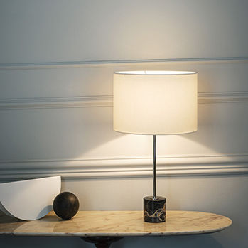 Lampada da tavolo - KILO TL NERO PORTORO - Kalmar Werkstaetten - in seta / in marmo / contemporanea