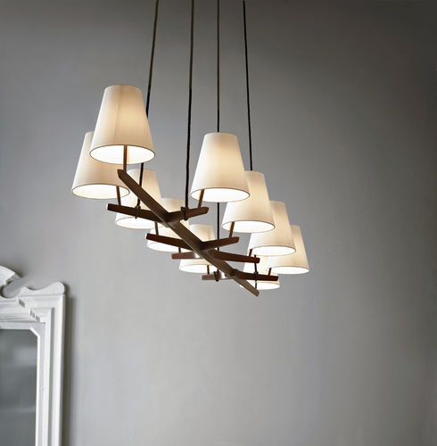 Lampadario contemporaneo - ADMONT - Kalmar Werkstaetten - in metallo / in seta / in rovere