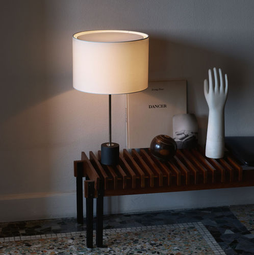 Lampada da tavolo - KILO TL - Kalmar Werkstaetten - in acciaio / in tessuto / contemporanea