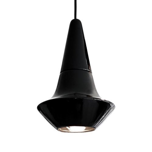 Lampada a sospensione - SMALL LIGHT 1.0_glossy black - neo - in ceramica / design minimalista / con cavo