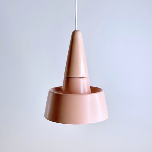 Lampada a sospensione - SMALL LIGHT 2.0_matte salmon - neo - in ceramica / design minimalista / con cavo