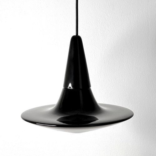Lampada a sospensione - SMALL LIGHT 3.0_glossy black - neo - in ceramica / design minimalista / con cavo