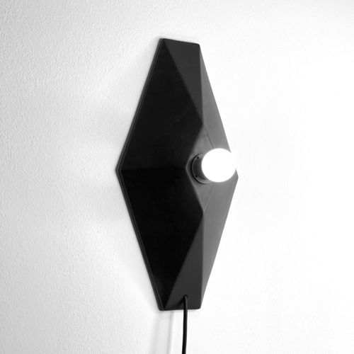 Applique design minimalista - VECTOR_black matte - neo - da interno / in ceramica / geometrica