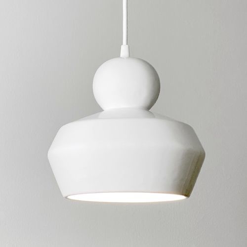 Lampada a sospensione - LOVER 3.0_glossy white - neo - in ceramica / contemporanea / con cavo