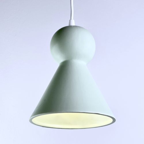 Lampada a sospensione - LOVER 2.0_matte mint - neo - in ceramica / design minimalista / con cavo