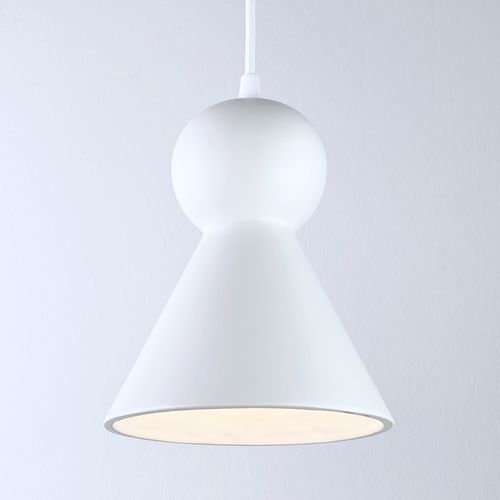 Lampada a sospensione - LOVER 2.0_matte white - neo - in ceramica / design minimalista / con cavo